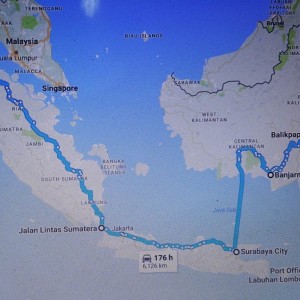 Proposed Route Indonesia Tour.